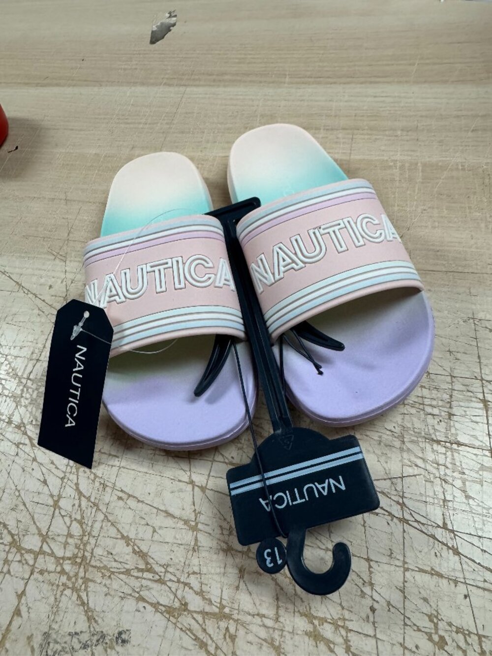 Nautica Kids Girls Slip-on Athletic Slide Youth Pink Pastel Size 13 KB3326